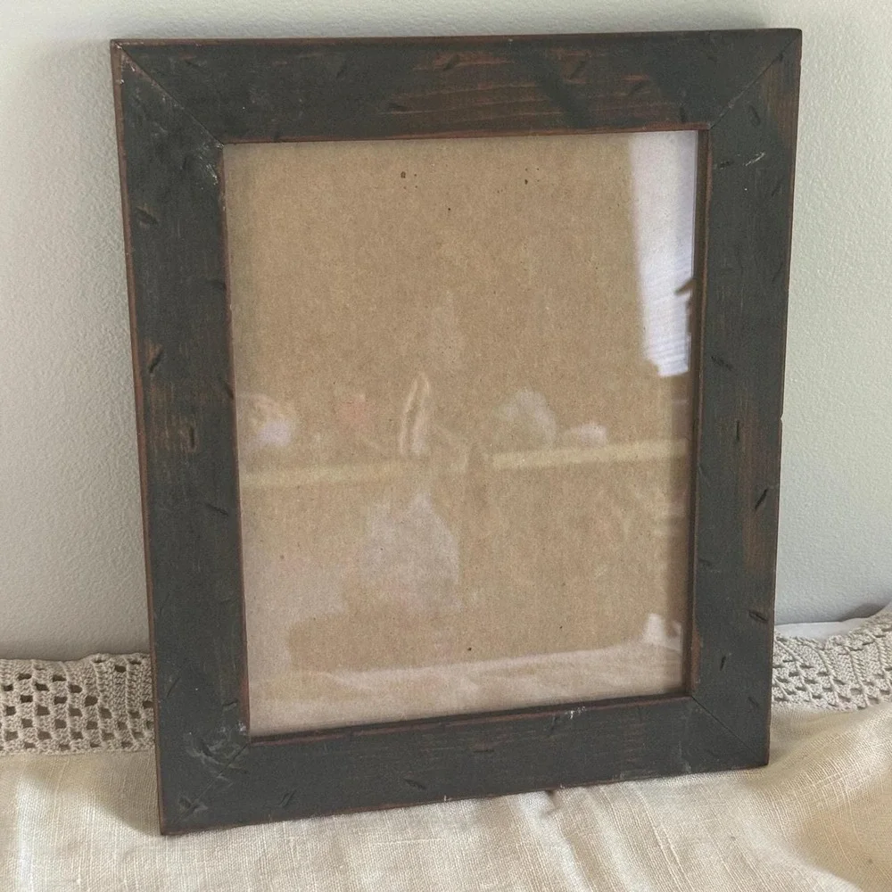 Rustic Distressed Wood Picture Frame 10x12 Dark Espresso Farmhouse Wall Decor